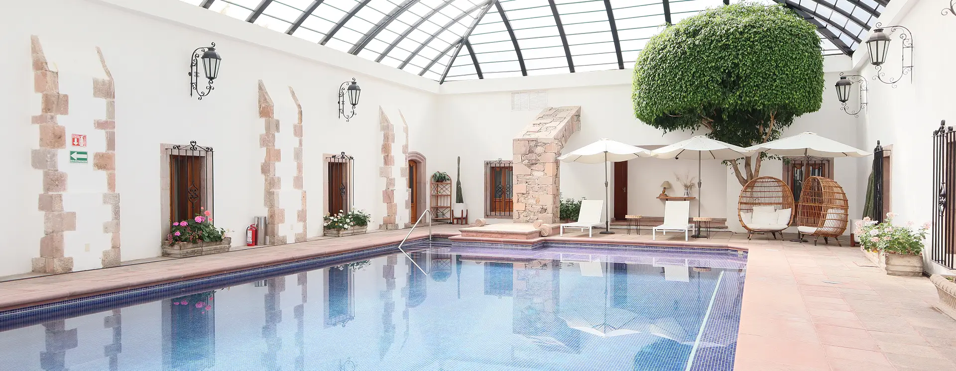 Alberca Hotel Hacienda Lagunillas, Hotel en Huimilpan, Querétaro.